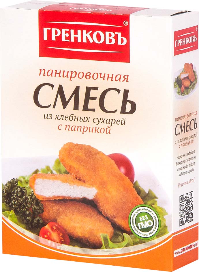 Характеристики Гренковъ Сухари панировочные с паприкой, 150 г ...