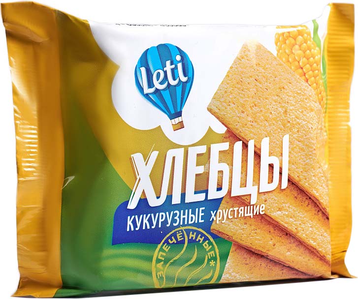 фото Leti Хлебцы кукурузные запеченные, 20 шт по 60 г