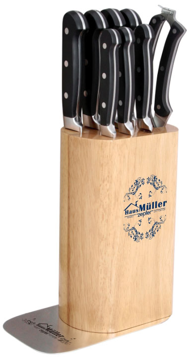 фото Набор ножей "Haus Muller", цвет: серебристый, 9 предметов
