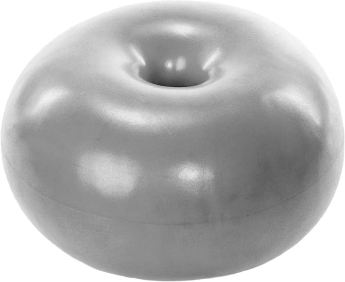фото Мяч для фитнеса Bradex "Фитбол-Пончик", цвет: серый металлик