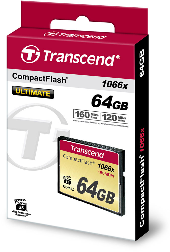 фото Transcend Compact Flash 1000X 64GB карта памяти (TS64GCF1000)