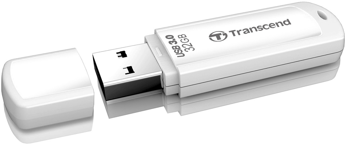 фото Transcend JetFlash 730 32GB, White USB-накопитель