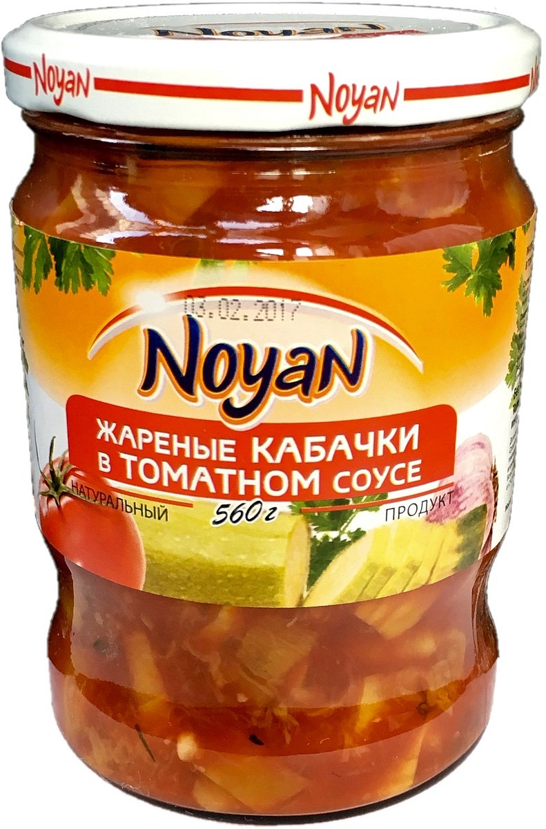 Noyan Жареные кабачки в томатном соусе, 560 г