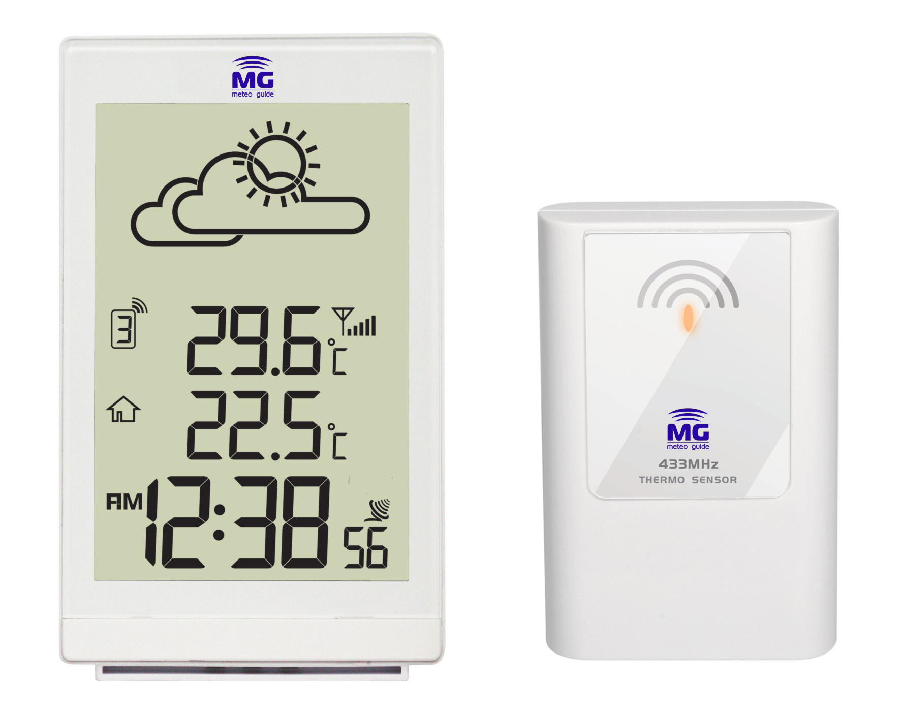 фото MG 01305, Whate настольная погодная станция с радиодатчиком Meteo guide