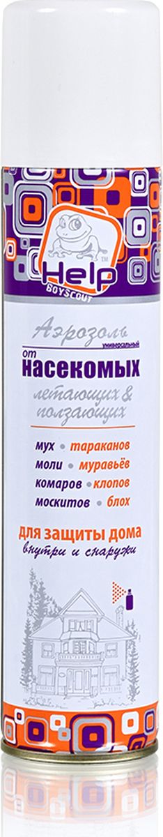 фото Средство от ползающих и летающих насекомых "Help", универсальное, аэрозоль, 180 мл