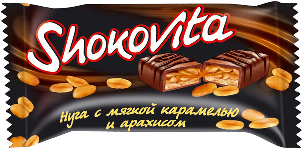 Кондитерская фабрика Богатырь Shokovita нуга с мягкой карамелью и арахисом, сливочная, 1 кг