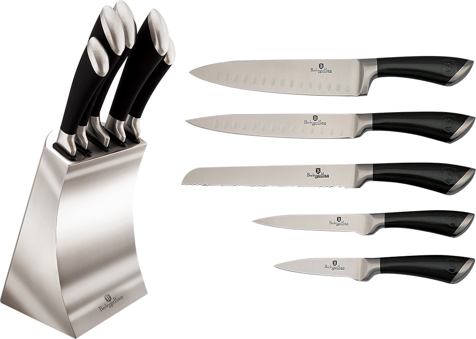 фото Набор ножей Berlinger Haus "Passion Line", на подставке, цвет: черный, 6 предметов