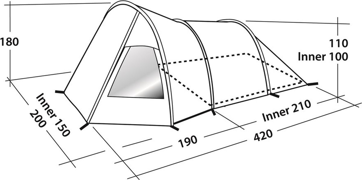 фото Палатка "Easy Camp", 3-местная, цвет: бежевый, синий. 120251