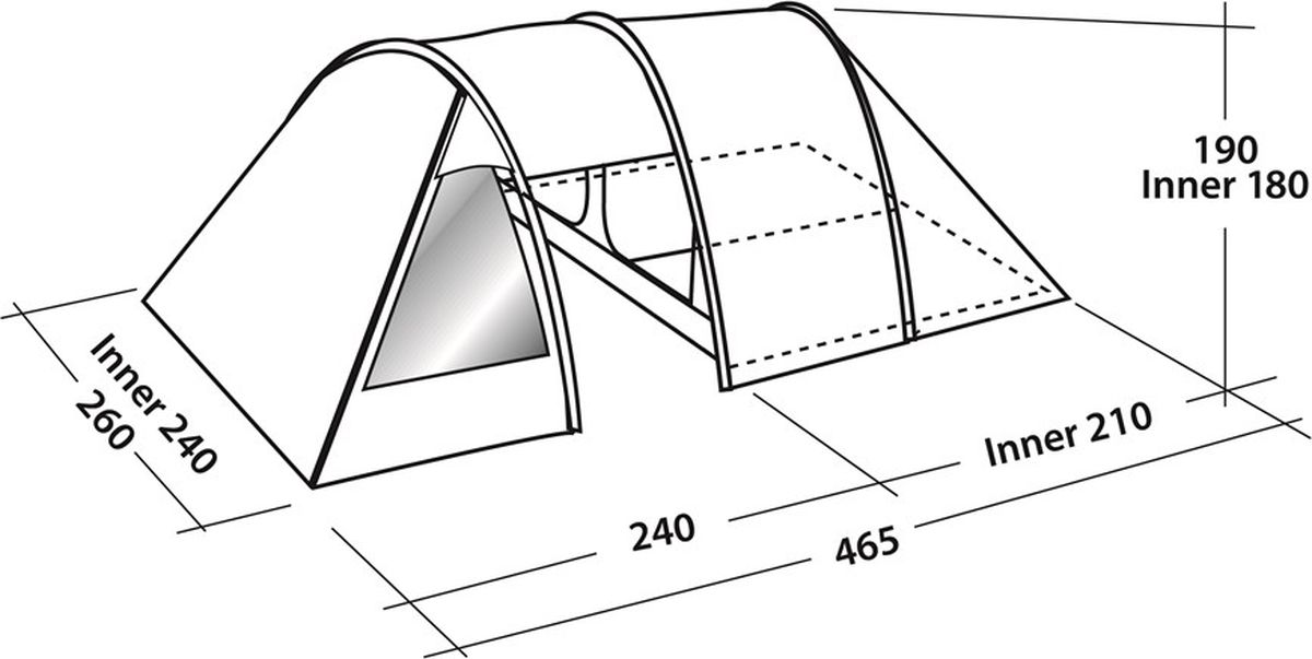 фото Палатка "Easy Camp", 4-местная, цвет: зеленый, серый. 120289