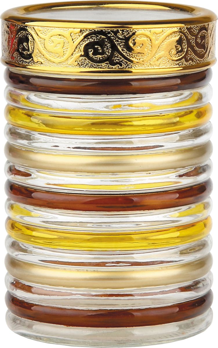 фото Банка для сыпучих продуктов "Bohmann", цвет: прозрачный, желтый, коричневый, 1,3 л