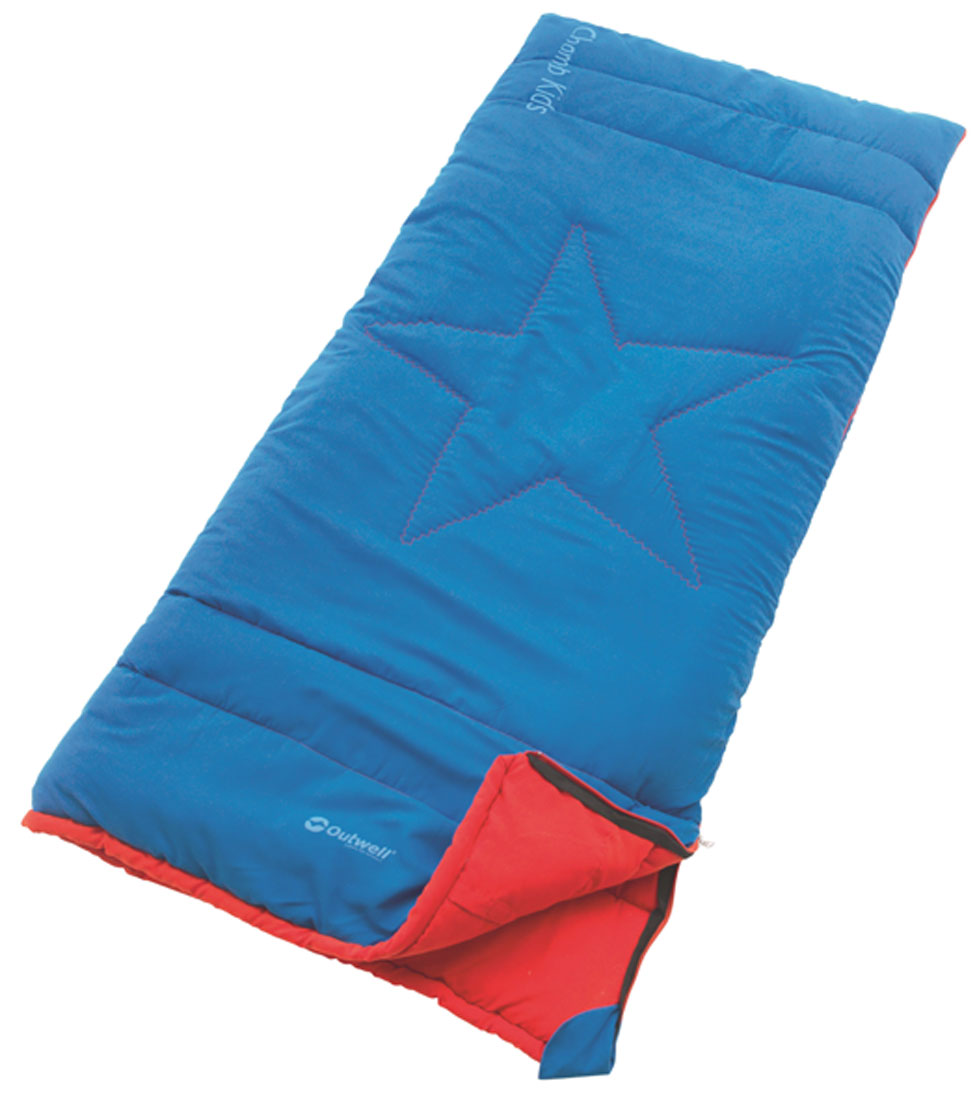 фото Спальный мешок-одеяло детский Outwell "Champ Kids", правосторонняя молния, цвет: синий, 150 х 70 см