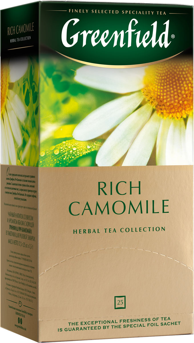 Greenfield Rich Camomile травяной чай в пакетиках, 25 шт