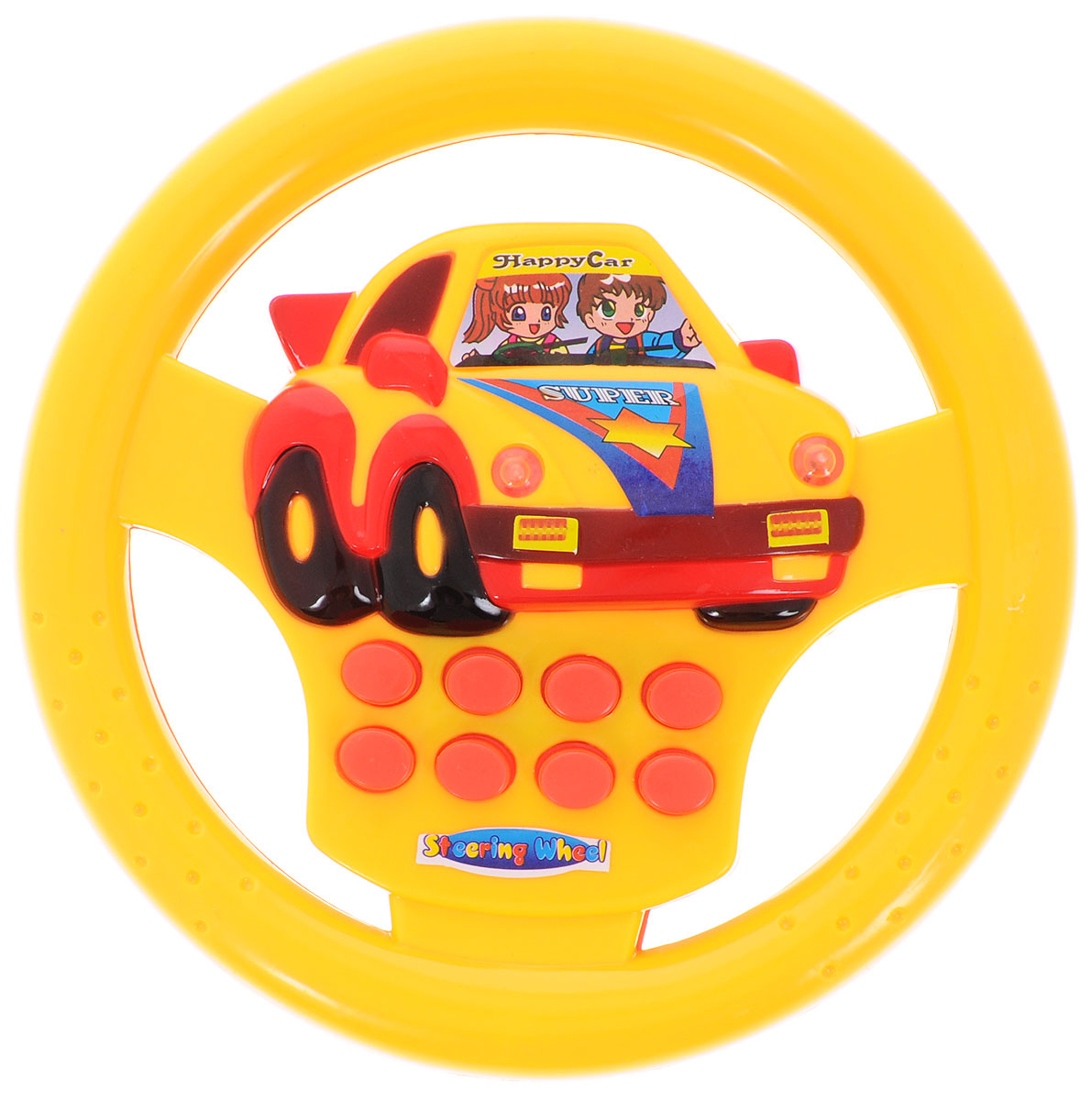 Junfa Toys Развивающая игрушка Руль цвет красный желтый