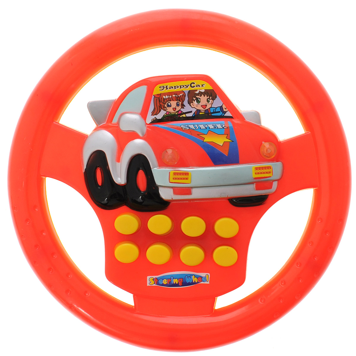Junfa Toys Развивающая игрушка Руль цвет желтый красный