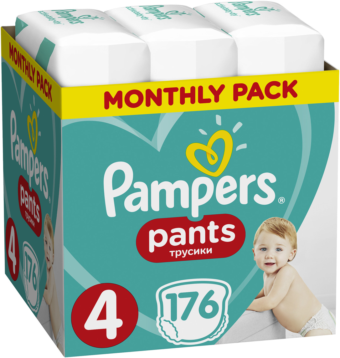 фото Pampers Трусики Pants 9-15 кг (размер 4) 176 шт