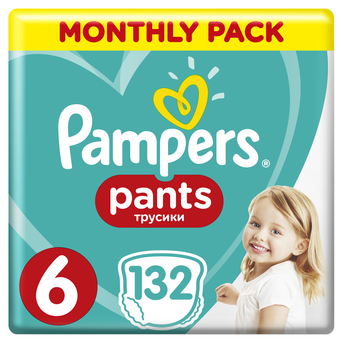 фото Pampers Трусики Pants 15+ кг (размер 6) 132 шт