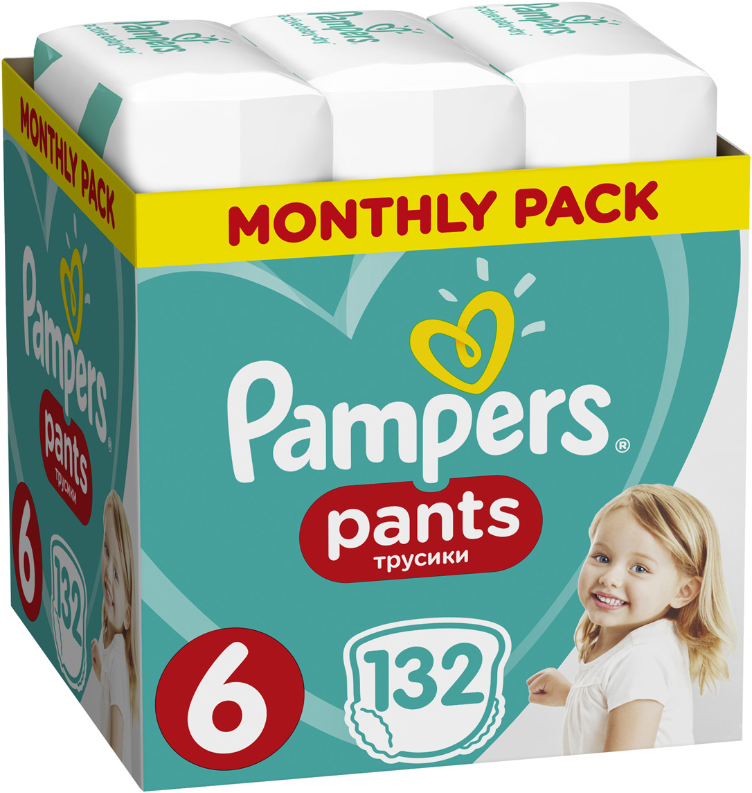 фото Pampers Трусики Pants 15+ кг (размер 6) 132 шт