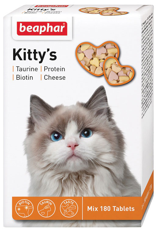 фото Лакомство витаминизированное Beaphar "Kitty's Mix" для кошек, 180 таблеток