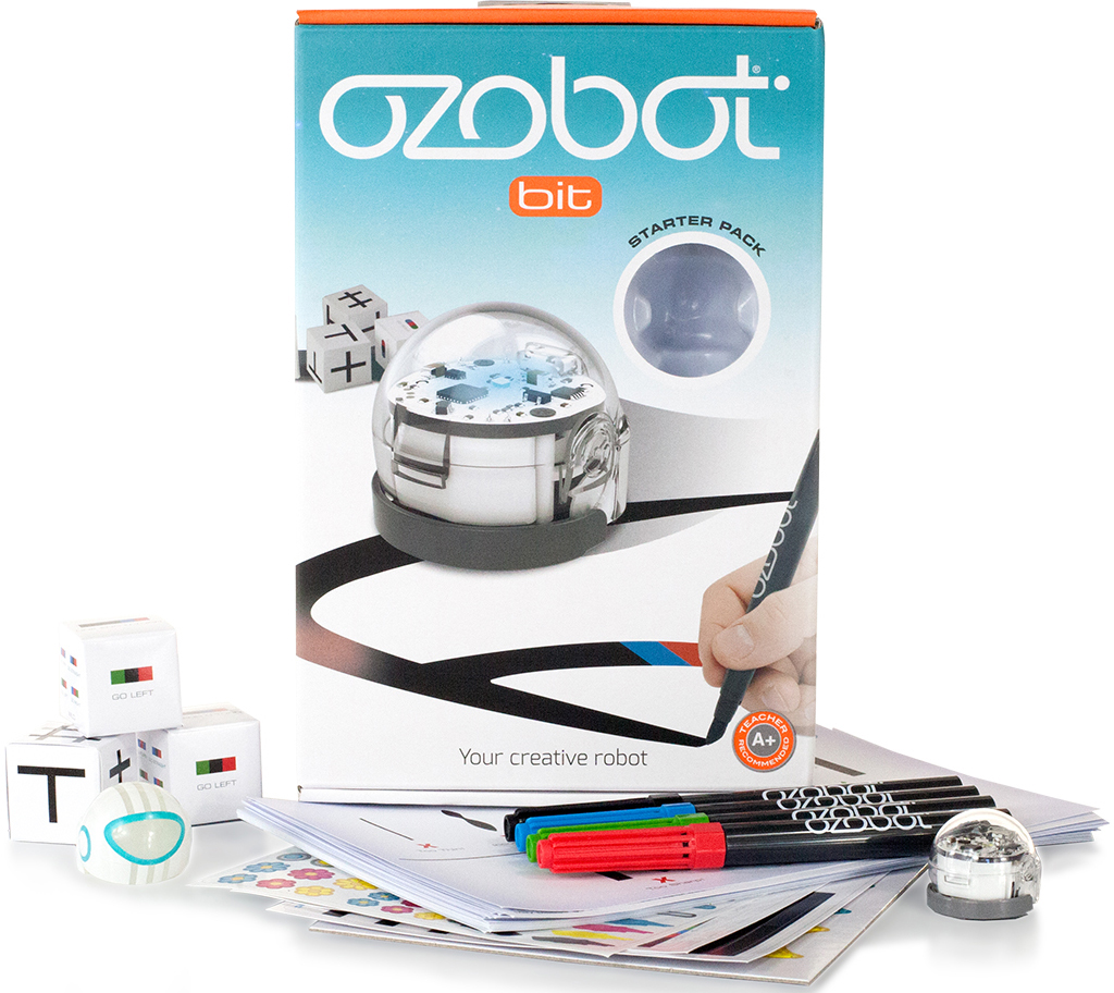 фото Игрушечный робот Ozobot Bit Crystal White Набор для начинающих (OZO-040301-04), белый робот