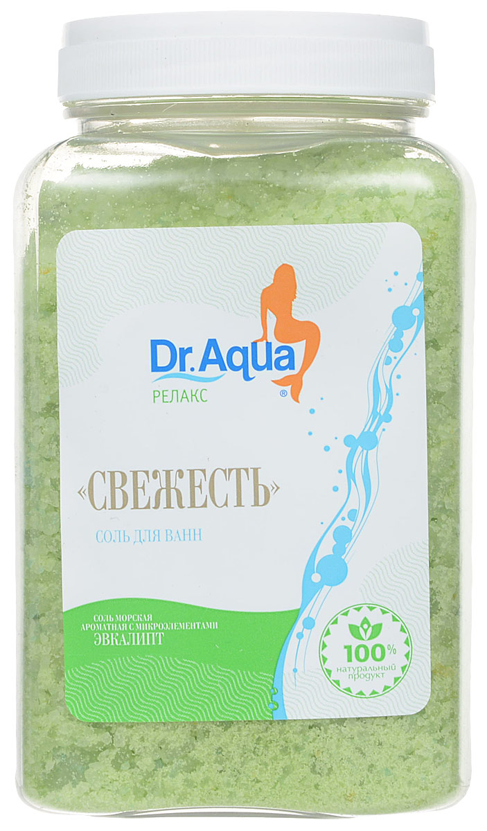 фото Dr. Aqua Соль морская ароматная "Свежесть", с экстрактом эвкалипта, 750 г