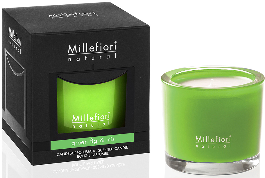 фото Cвеча ароматическая Millefiori Milano "Зеленый инжир и ирис / Green fig & iris", 180 г