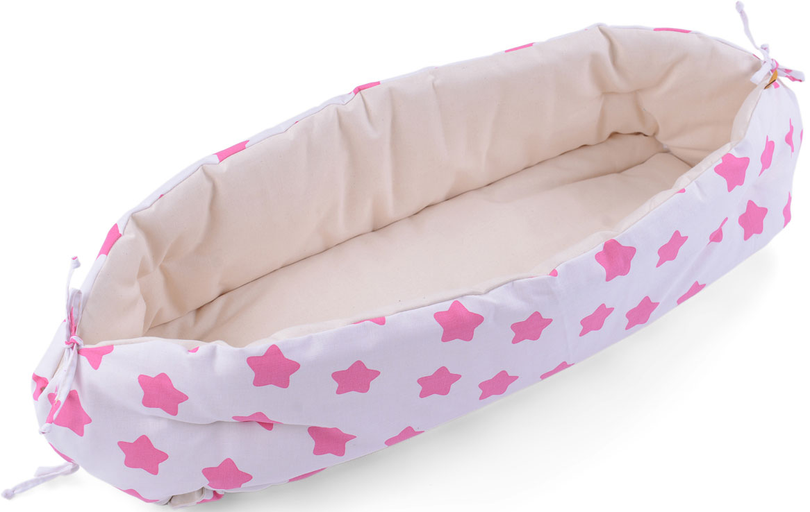 HoneyMammy Кокон для новорожденного для совместного сна Pink Stars