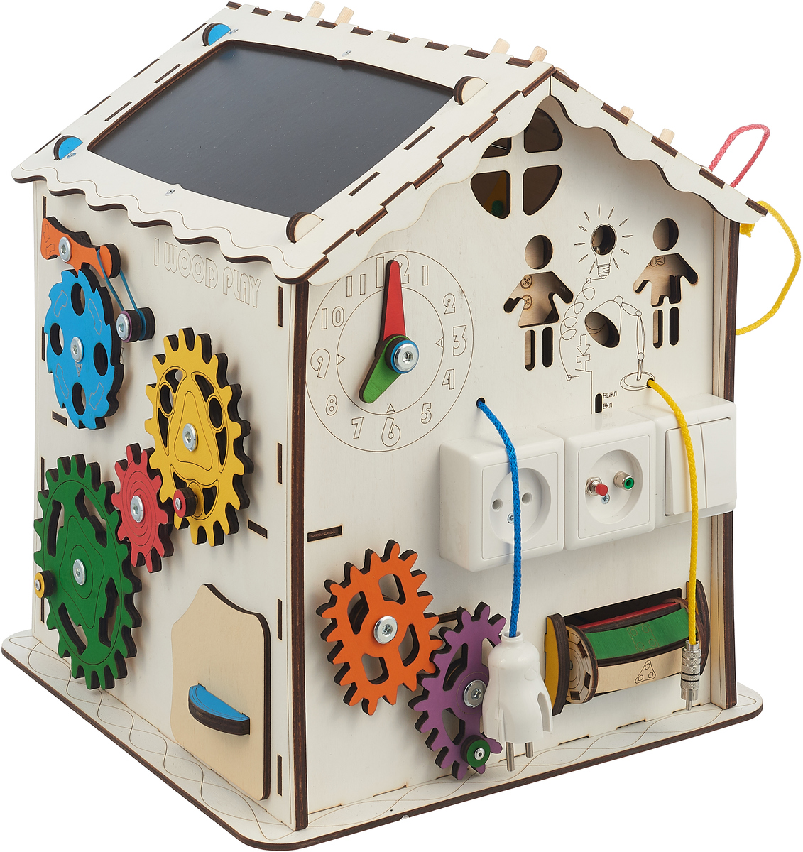 бизиборд развивающий со светом. бизи-домик. бизиборд развивающий со светом. бизиборд iwoodplay дом со светом. бизидом гигант.