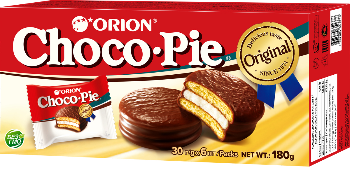 фото Orion ChocoPie пирожное, 180 г Choko-pie