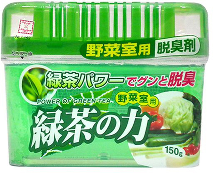 фото Поглотитель неприятных запахов "Kokubo", для овощного отделения холодильника, с экстрактом зеленого чая, 150 г