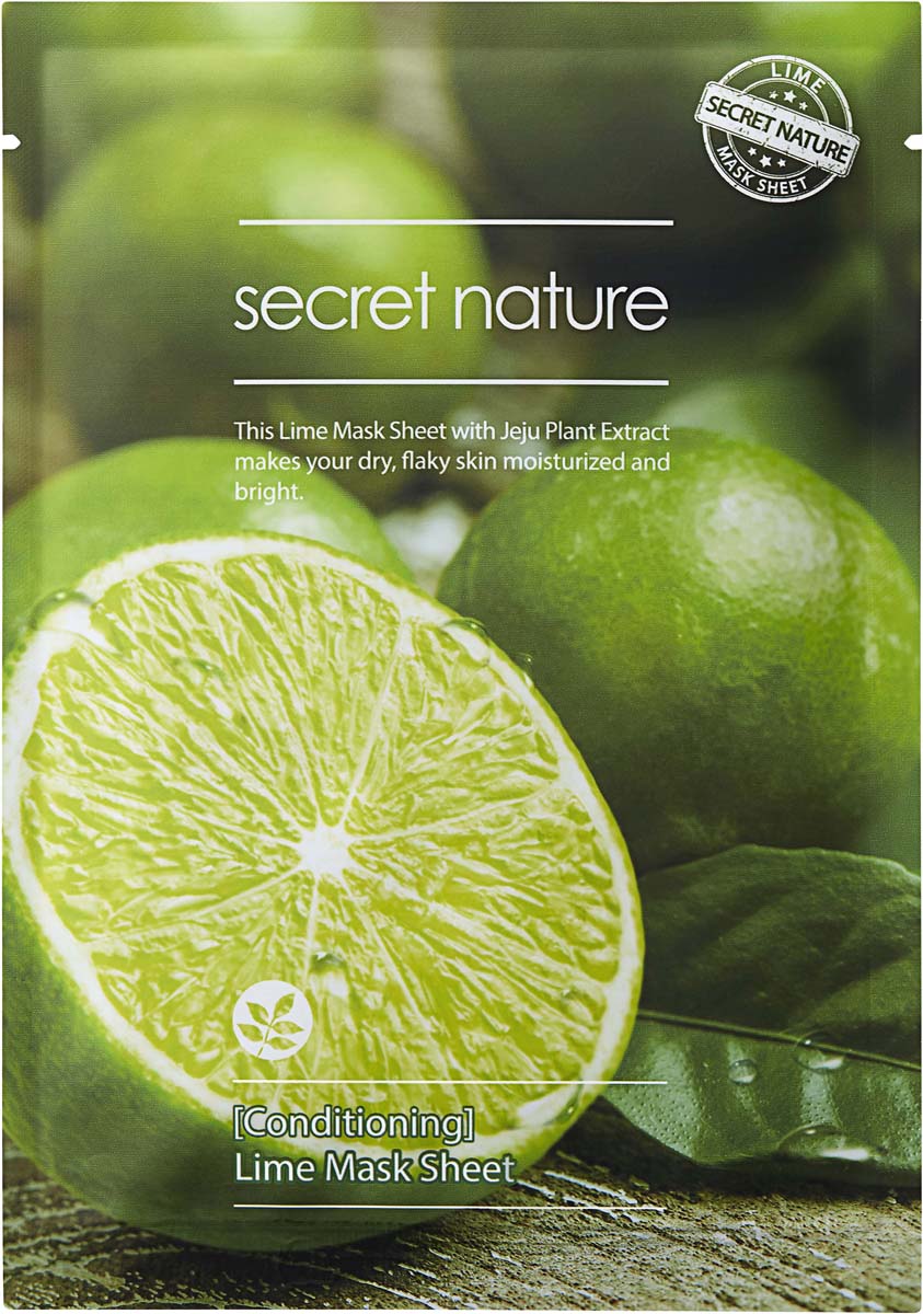 фото Secret Nature Conditioning Lime Mask Sheet Бодрящая маска для лица с лаймом, 25 мл