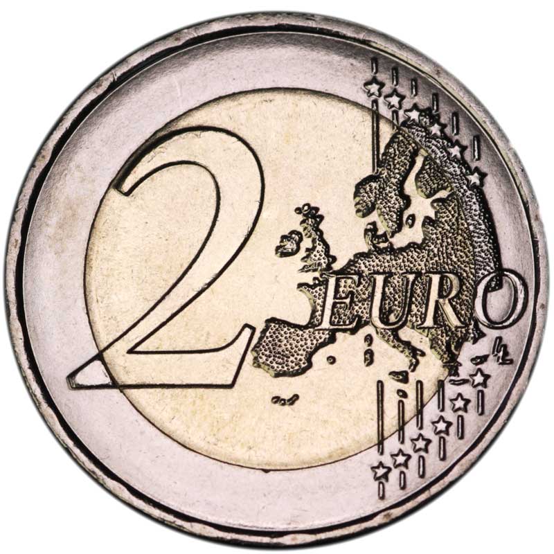фото Монета номиналом 2 евро 2010 Финляндия, 150 лет Финской валюте (цветная)