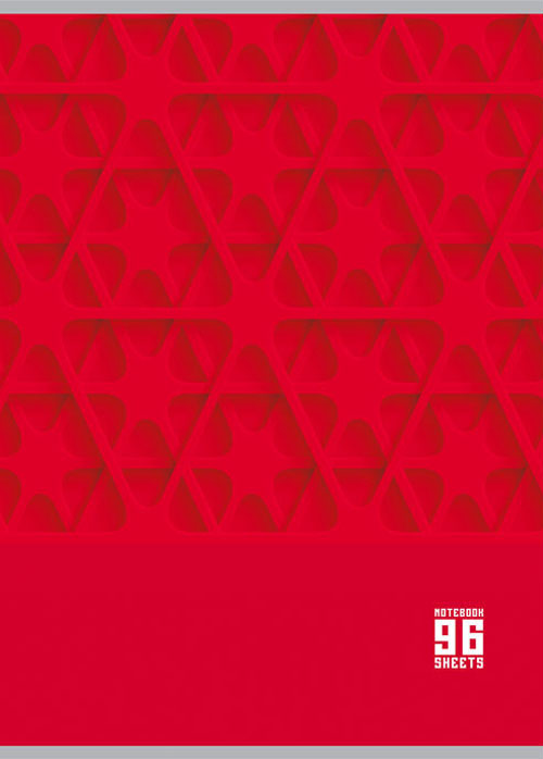 BG Тетрадь MonoColor 96 листов в клетку цвет красный 16077