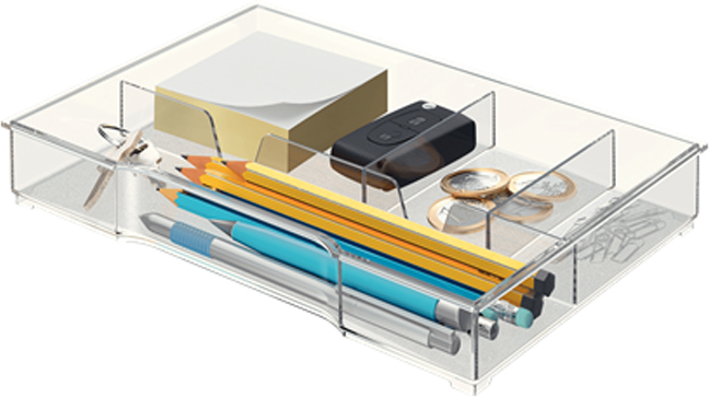 фото Leitz Лоток-органайзер для короба Plus/WOW горизонтальный цвет прозрачный