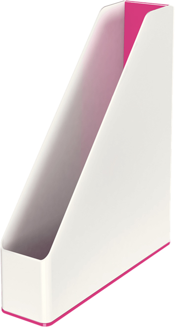 Leitz Лоток для бумаг WOW вертикальный цвет розовый белый