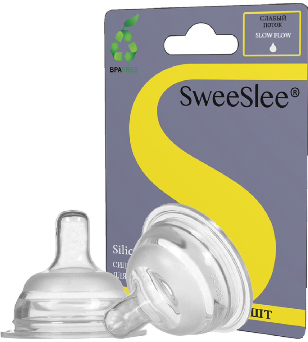 SweeSlee Соска для бутылочки Classic классическая медленный поток 2 шт