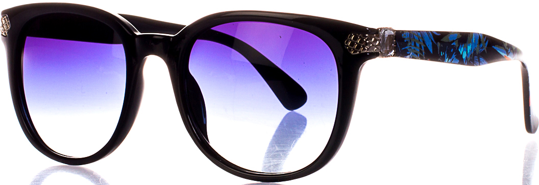 Очки солнцезащитные женские Vittorio Richi, цвет: черный, синий. OC188091c80-10-4
