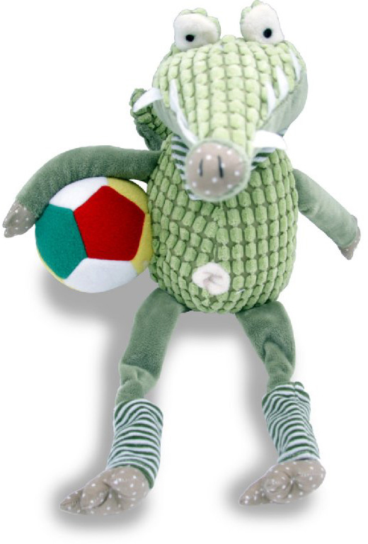 фото Magic Bear Toys Мягкая игрушка Зеленый крокодил Рэнди c мячом