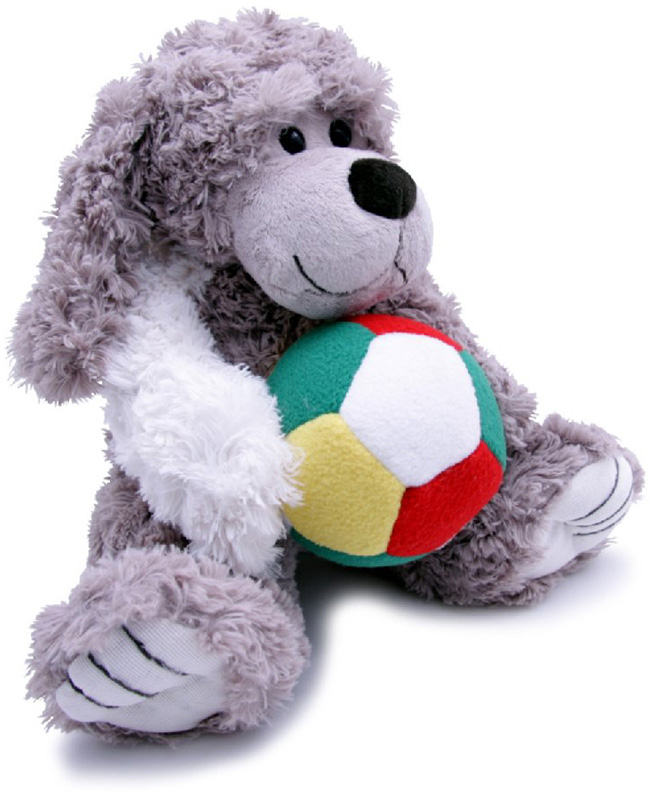 фото Magic Bear Toys Мягкая игрушка Собака Шэлдон с мячом 23 см
