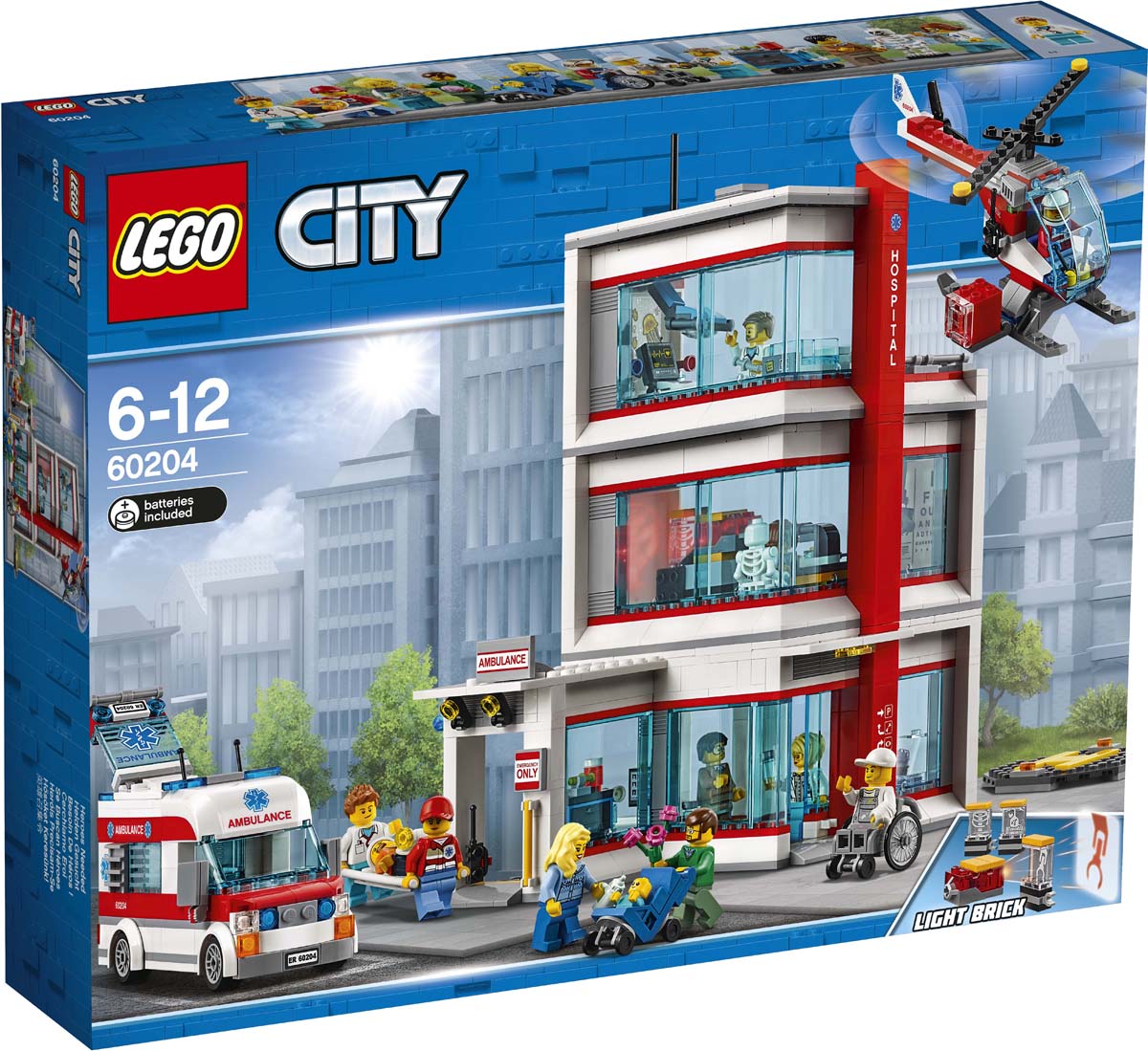 LEGO City Town 60204 Городская больница Конструктор - купить с доставкой по  выгодным ценам в интернет-магазине OZON (151471732)