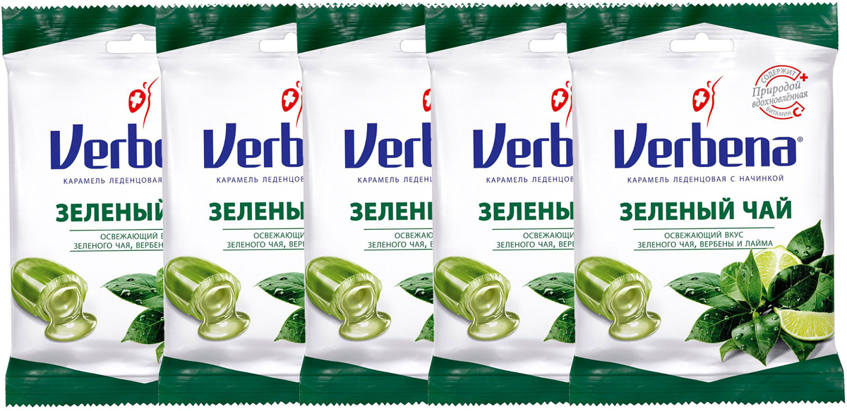фото Verbena леденцы зеленый чай, 20 шт по 60 г