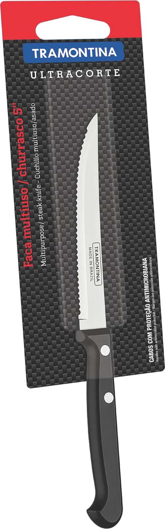 фото Нож для мяса Tramontina "Ultracorte", цвет: черный, длина лезвия 12,5 см
