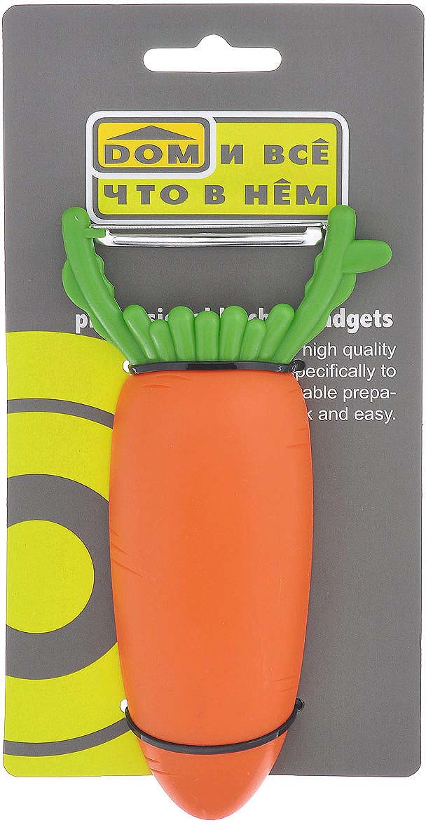 фото Овощечистка "Морковка", на магните, цвет: оранжевый Дом и все, что в нем