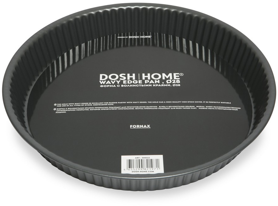 фото Форма для выпечки Dosh Home "Fornax", с волнистыми краями, с антипригарным покрытием, диаметр 28 см