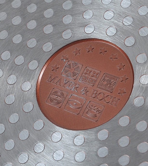 фото Казан "Mayer & Boch" с крышкой, с керамическим покрытием, цвет: бронзовый. Диаметр 32 см. 22210