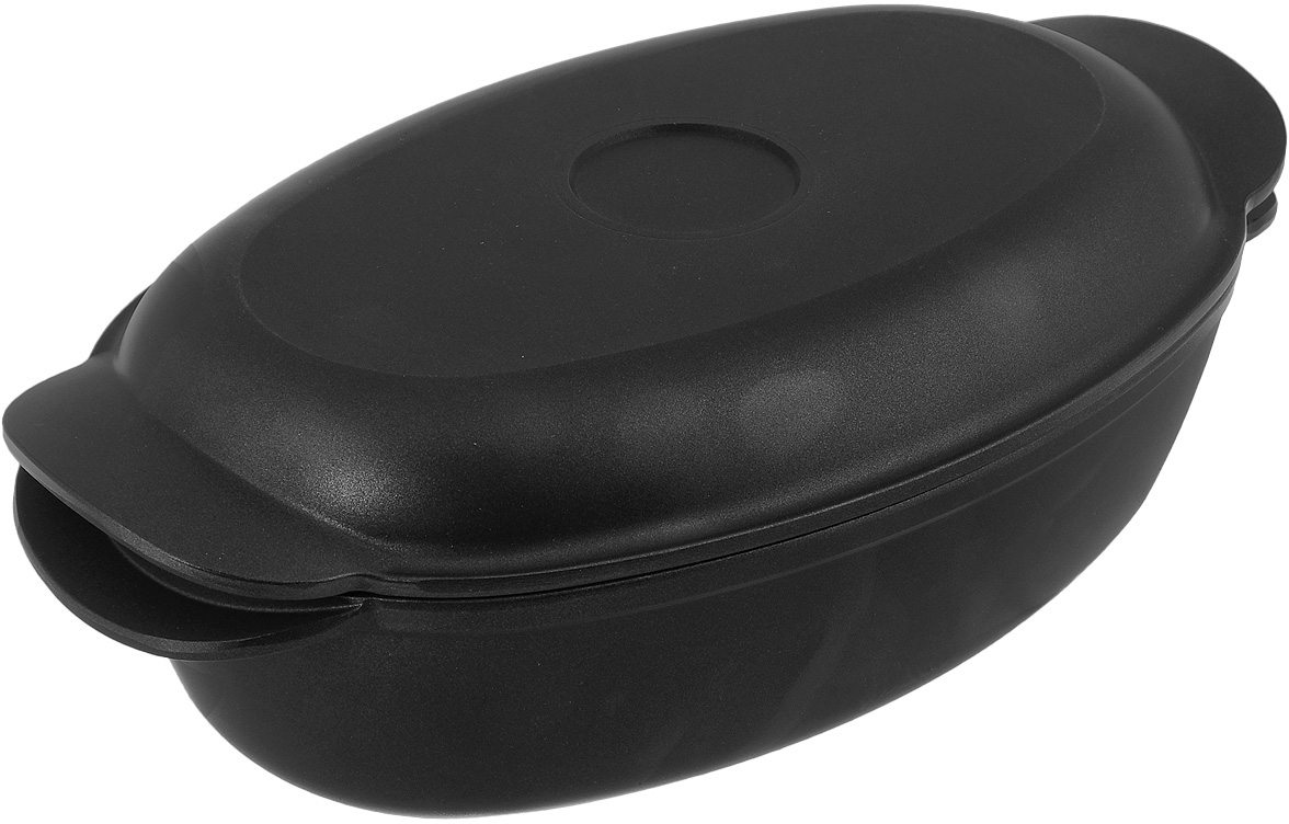 фото Утятница литая "Нева посуда", с крышкой-сковородой, с антипригарным покрытием, цвет: черный, 3 л Нева металл посуда