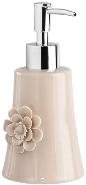 фото Диспенсер для жидкого мыла Verran "Bloom", цвет: бежевый, 220 мл