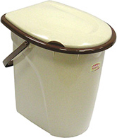 фото Ведро-туалет "М-Пластика", цвет: бежевый, коричневый, 24 л