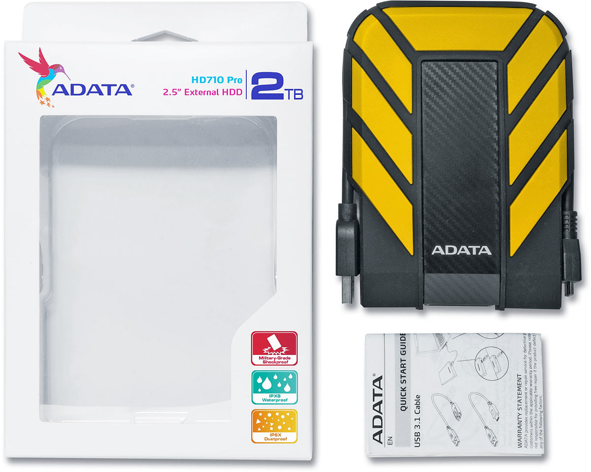 фото ADATA HD710 Pro 2TB, Black Yellow внешний жесткий диск (AHD710P-2TU31-CYL)