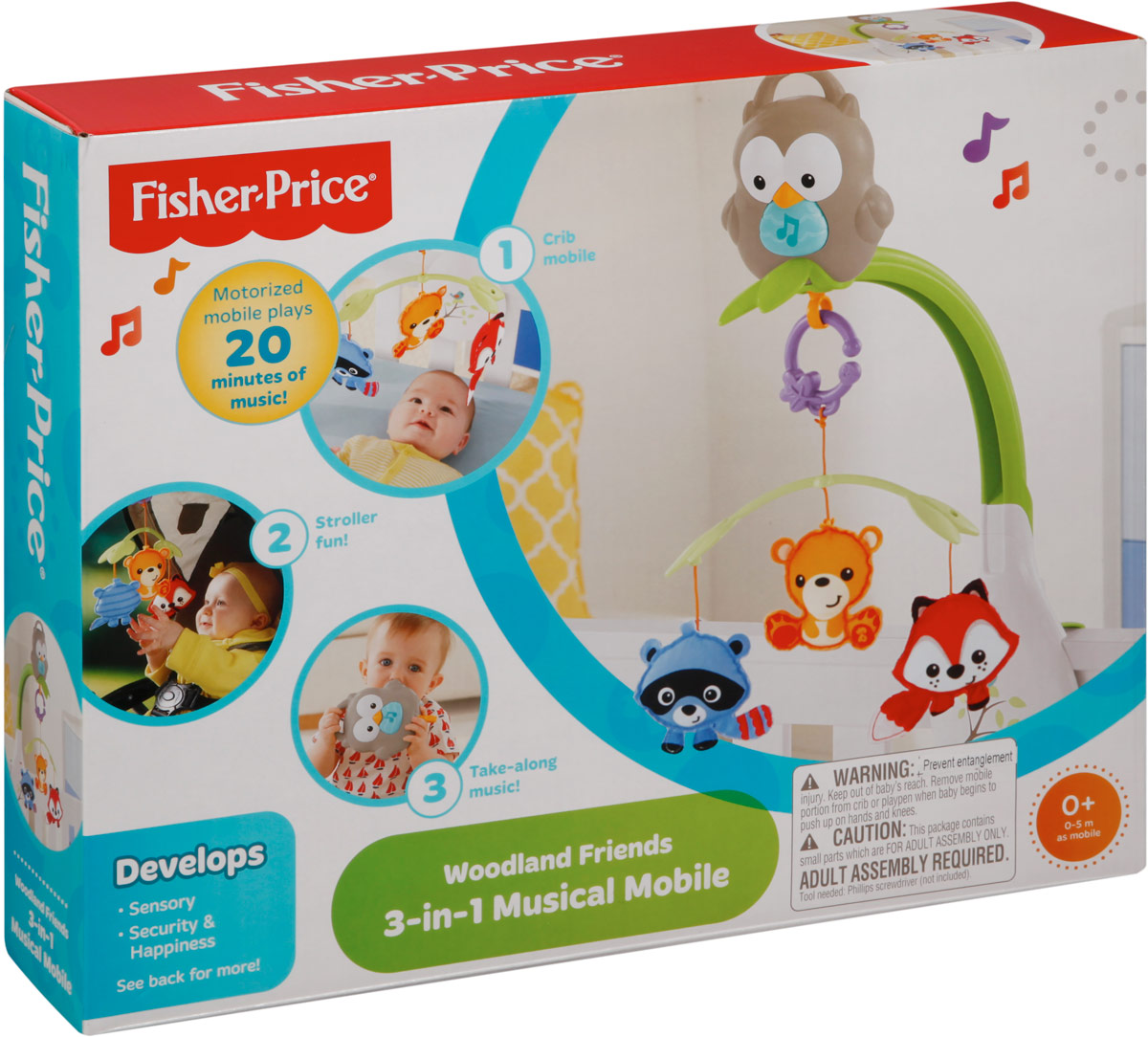 фото Fisher-Price Музыкальный мобиль 3 в 1 Лесные друзья Fisher-price,fisher price