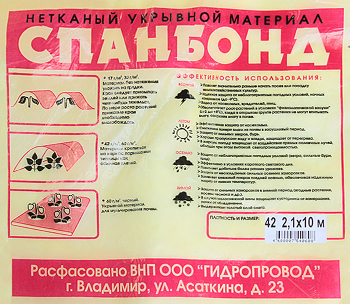 Спанбонд для мебели какая плотность используется